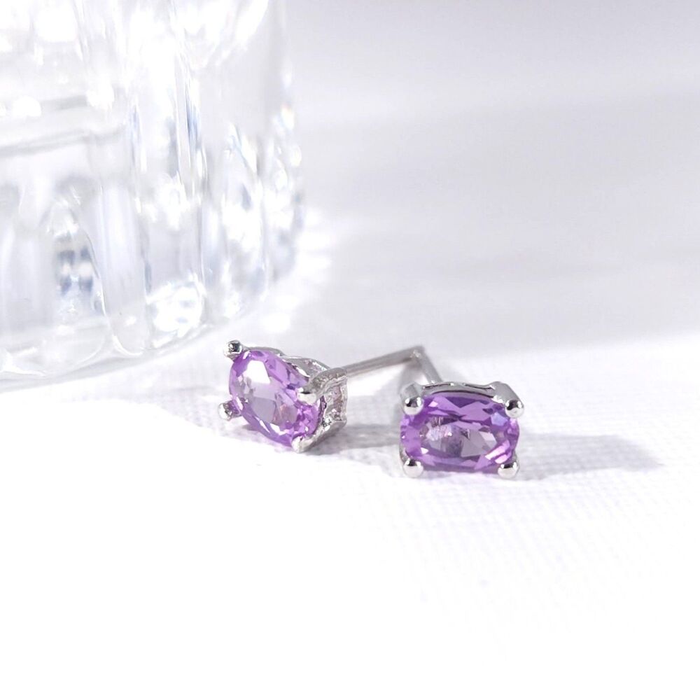 Alexandrite Earrings Sterling Silver